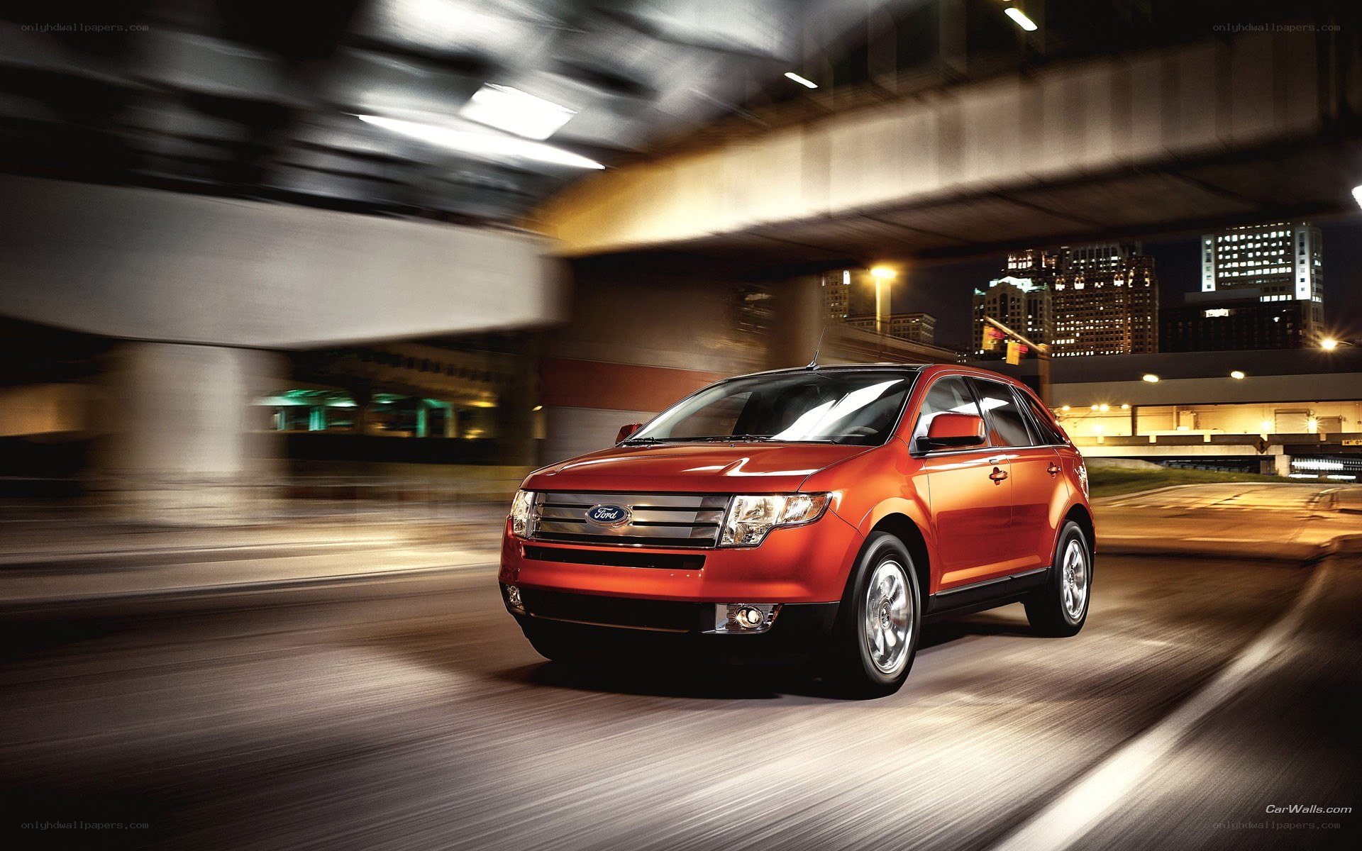Red Ford Escape in city