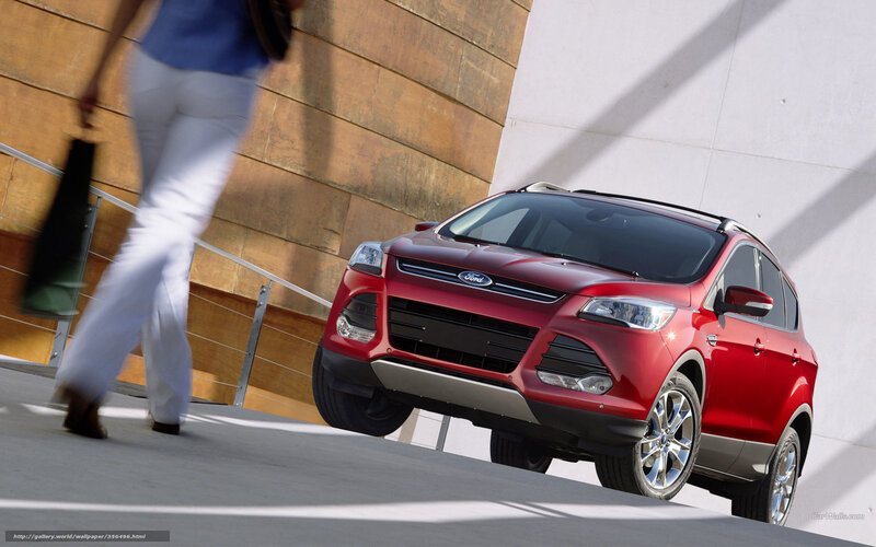 Red Ford Escape in urban setting