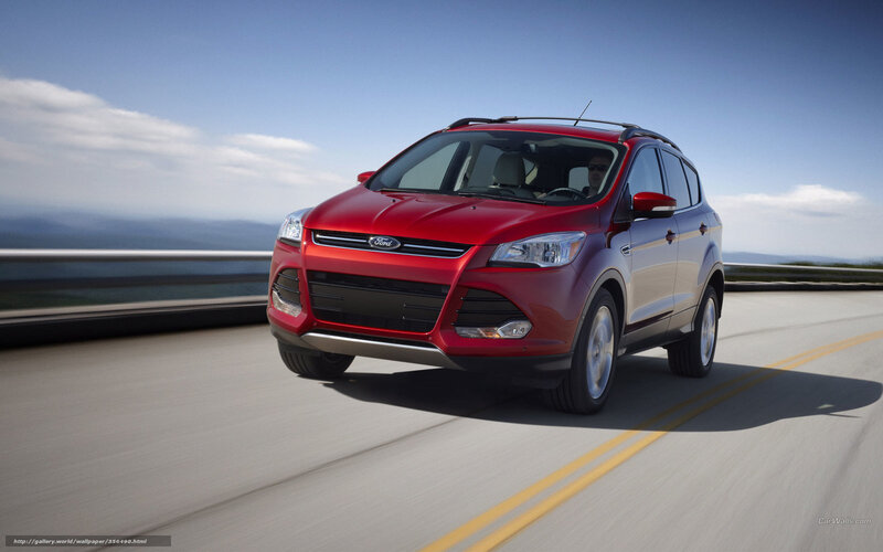 Red Ford Escape on a coastal road