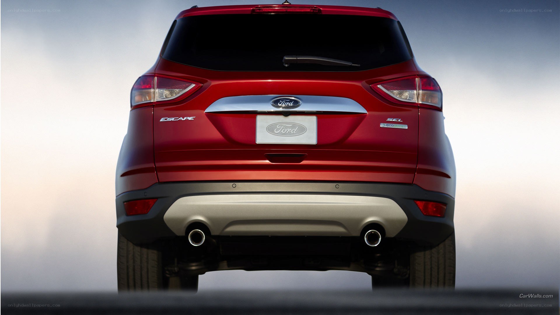 red ford escape rear view