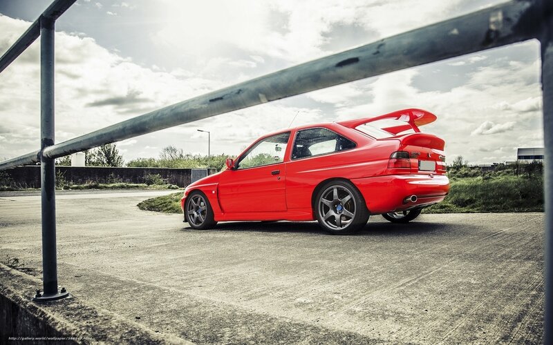 Red Ford Escort RS Cosworth