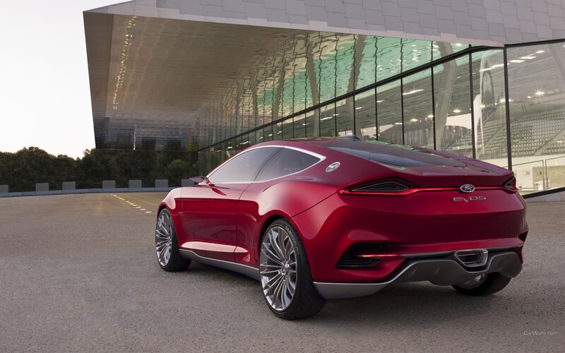 Red Ford EVOS concept car
