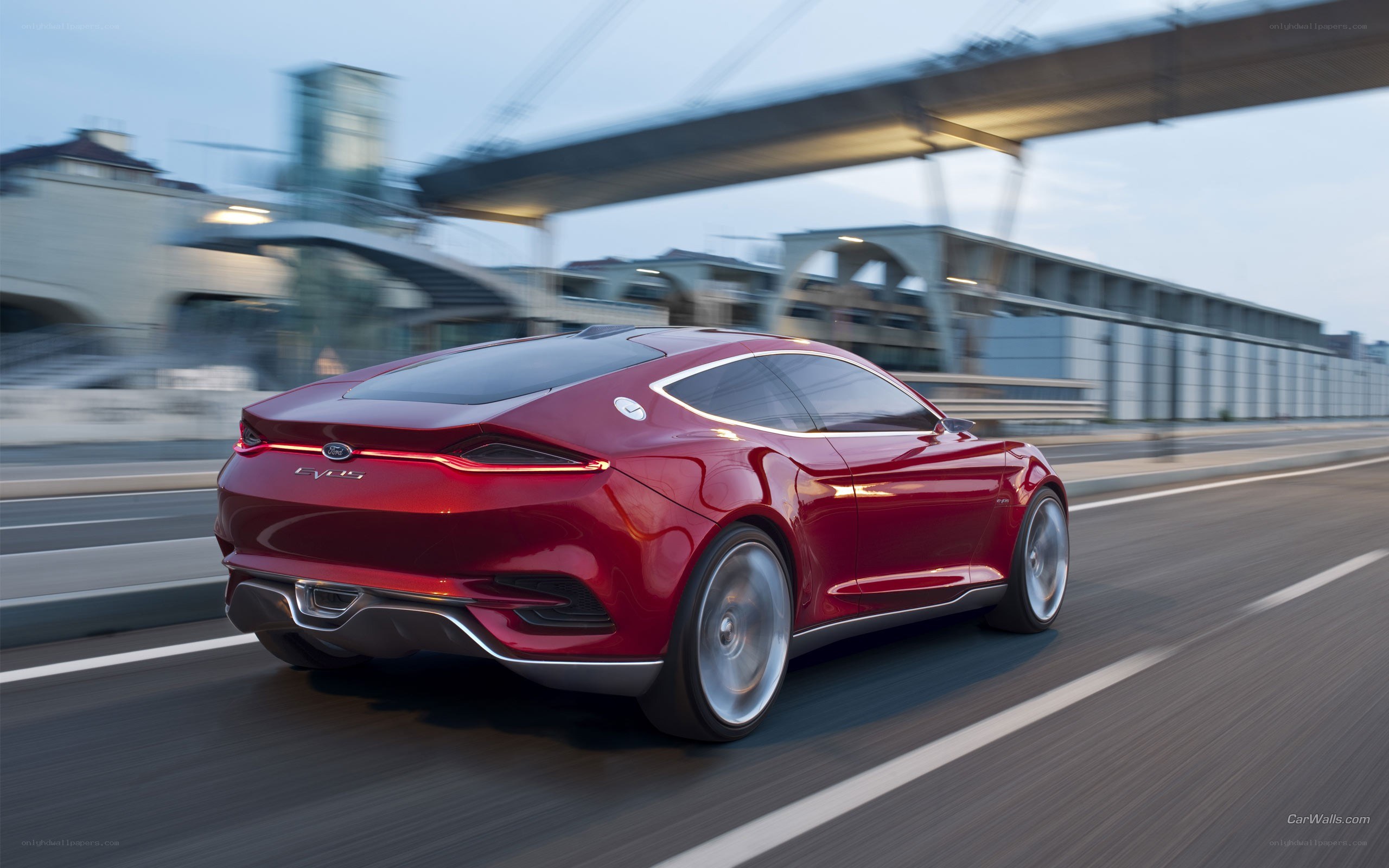 Red Ford Evos concept car