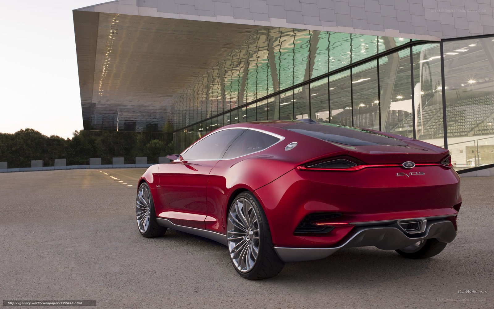 Red Ford EVOS concept car