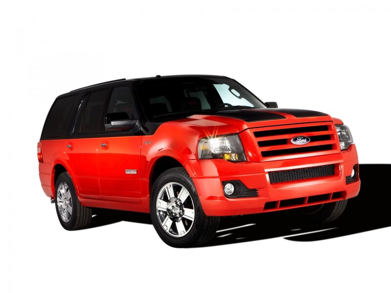 Red Ford Expedition SUV — Neutral