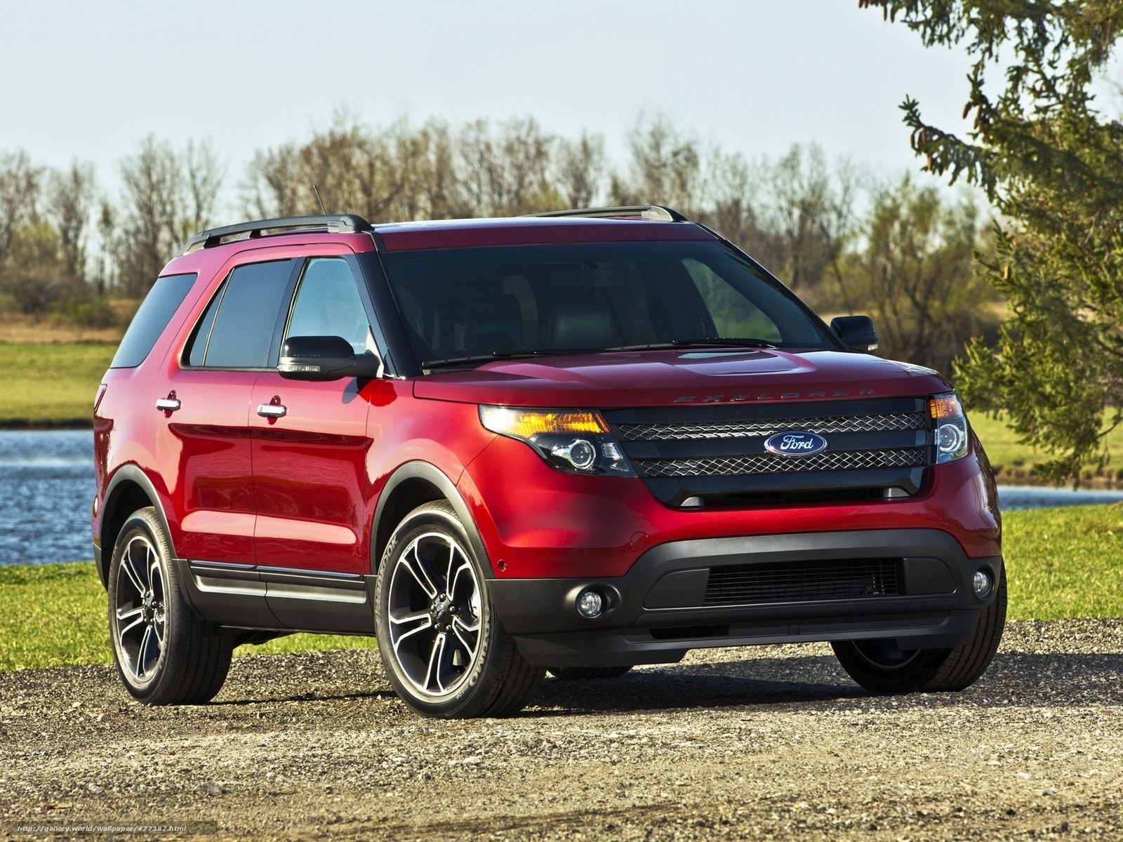 Red Ford Explorer parked outdoors