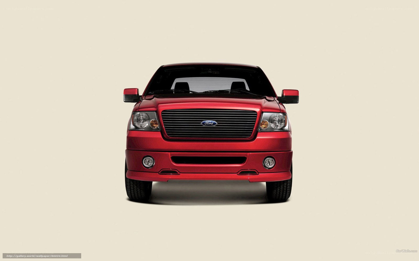 Red Ford F-150 pickup truck