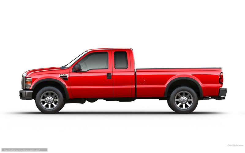 red ford f-350 pickup truck