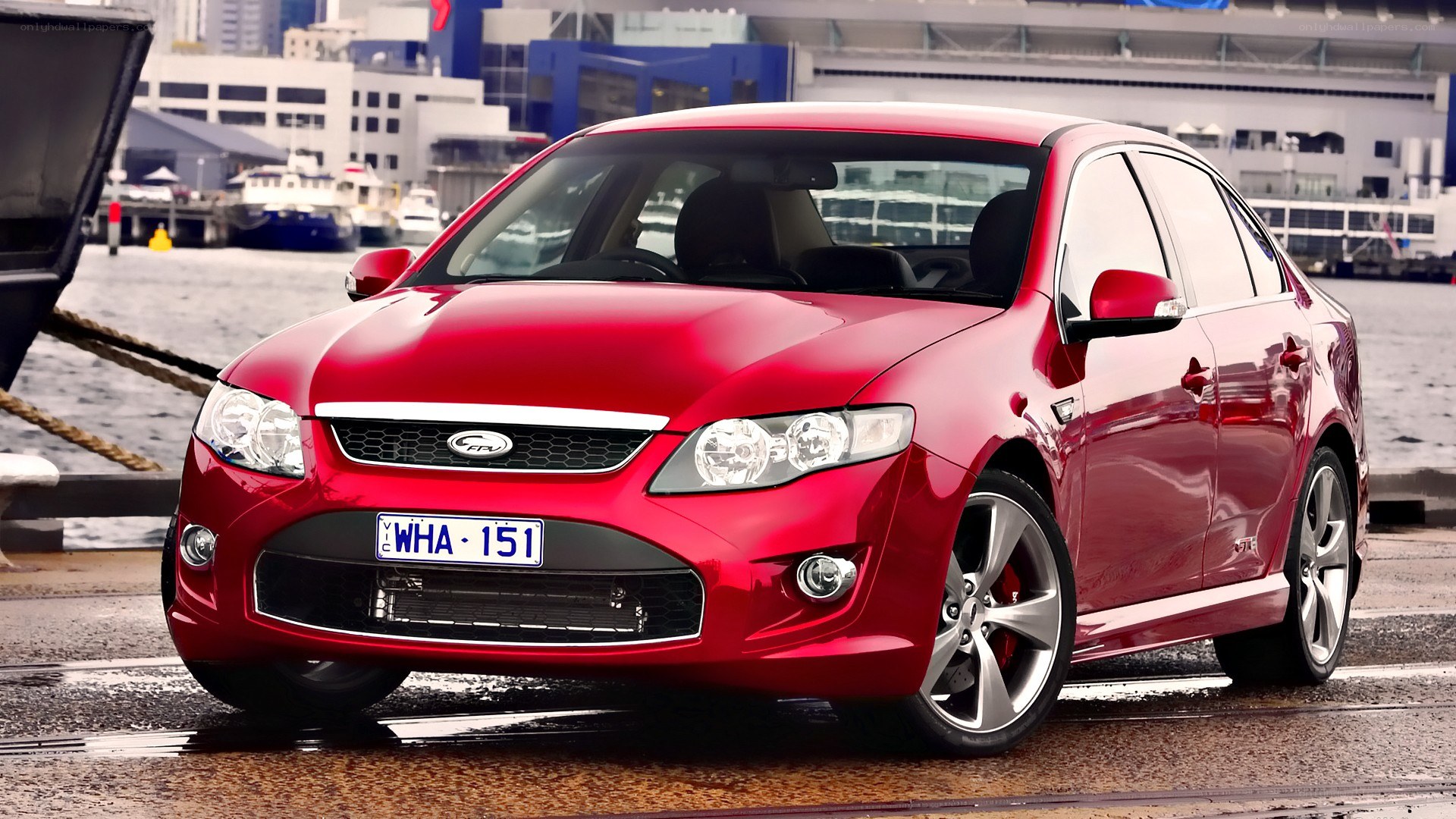 Red Ford FG Falcon sedan