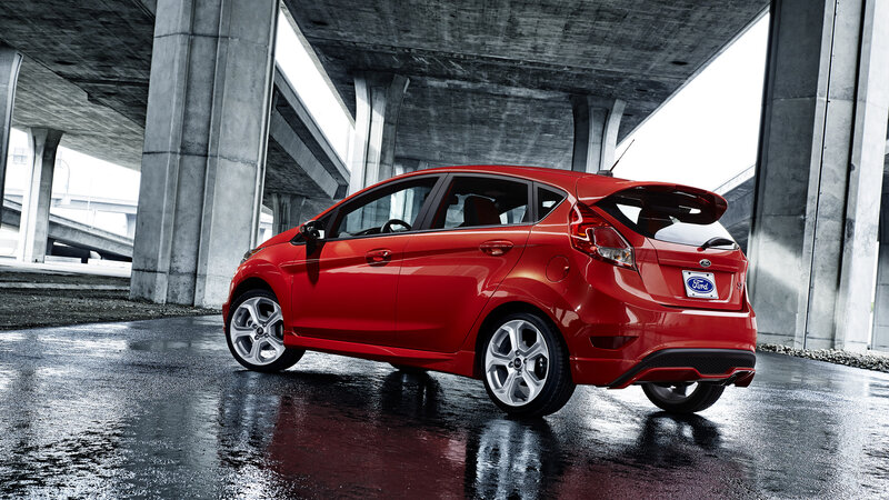 Red Ford Fiesta Car — Dramatic