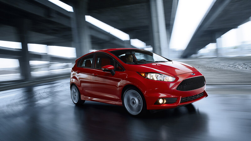 Red Ford Fiesta Car — Dynamic, Photograph