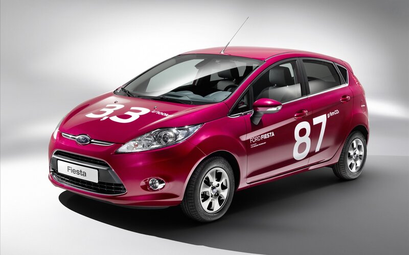 Red Ford Fiesta car