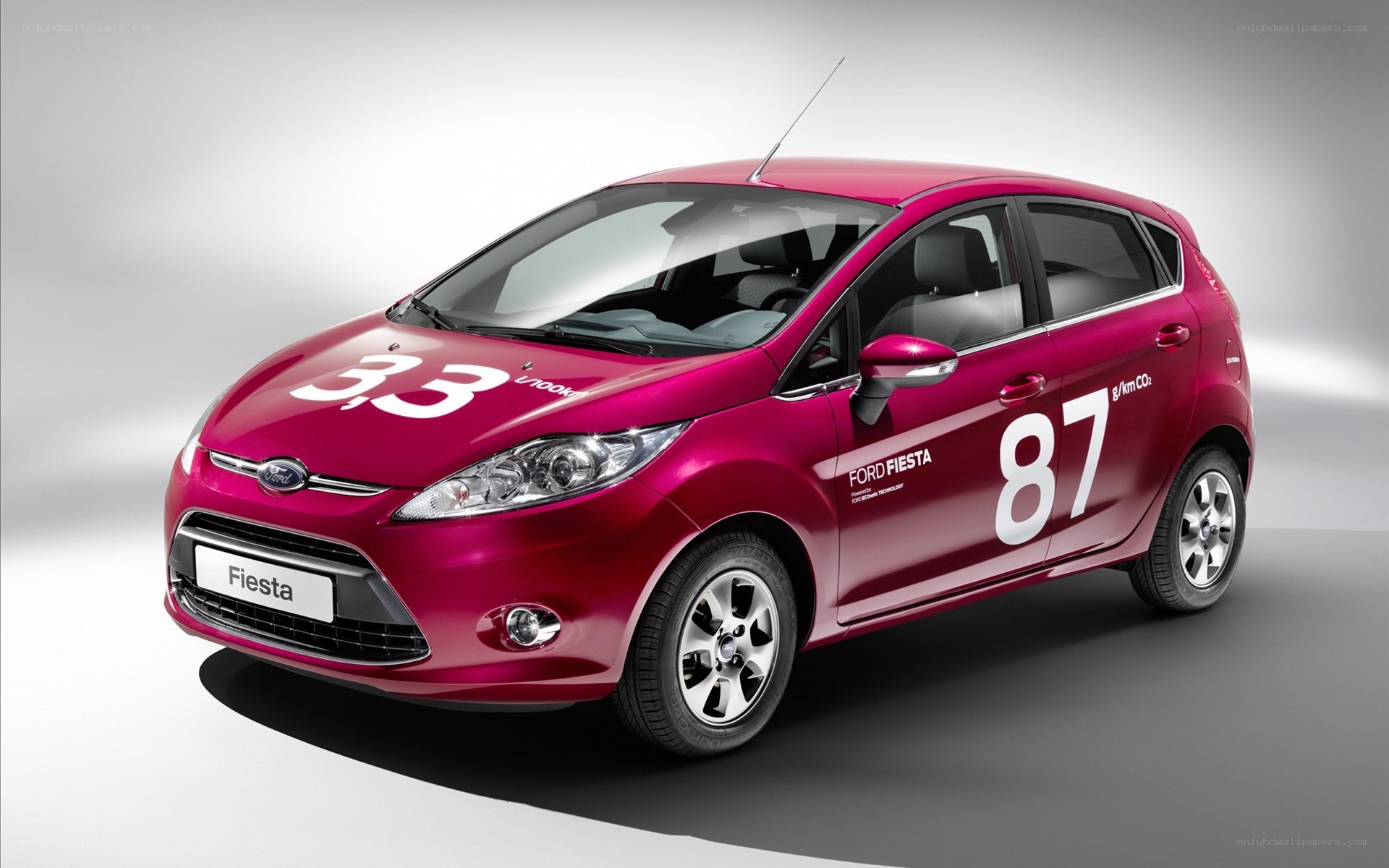 Red Ford Fiesta car