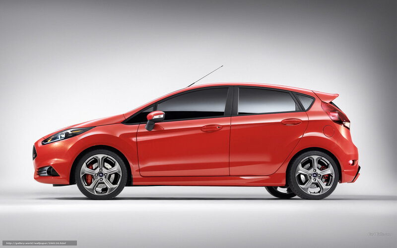 Red Ford Fiesta hatchback