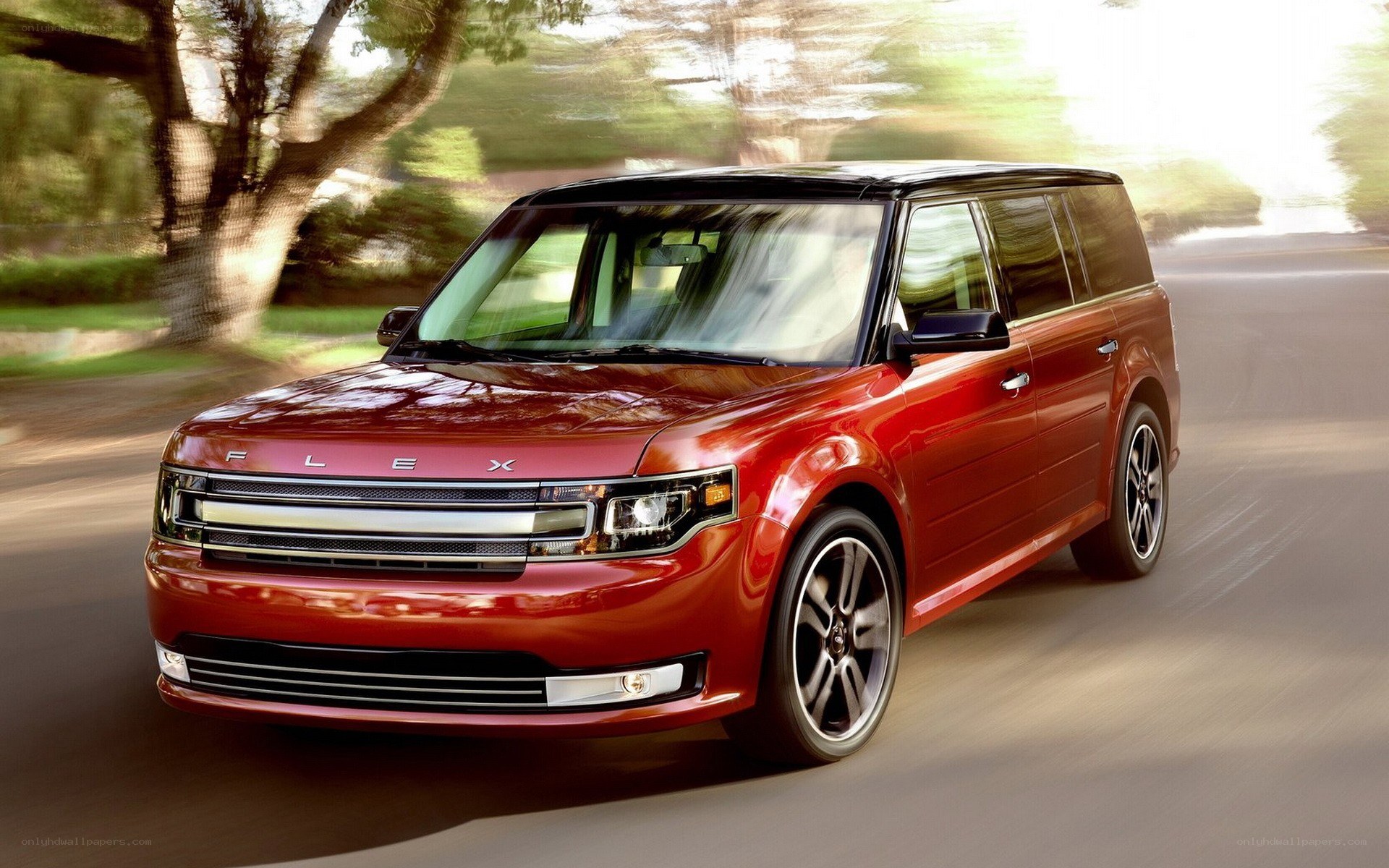 Red Ford Flex in motion