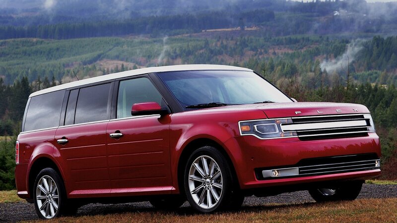 Red Ford Flex SUV