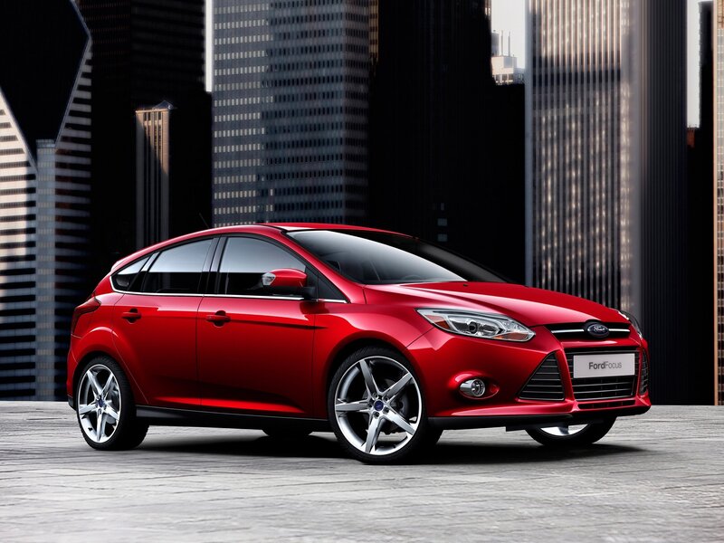 Red Ford Focus Car — Dramatic