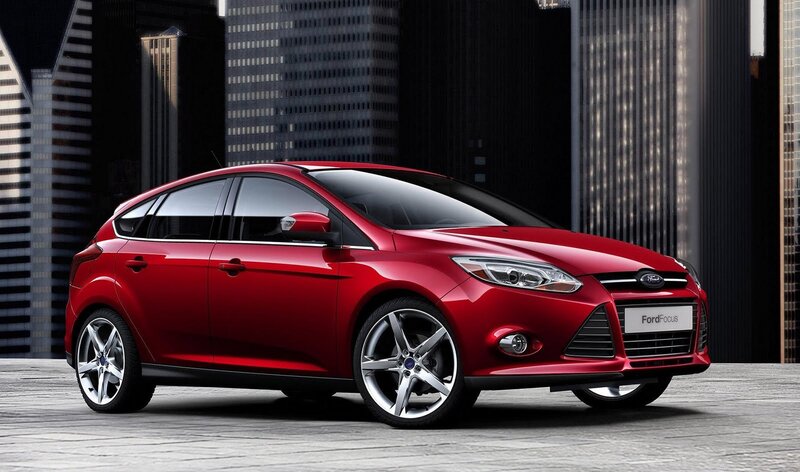 Red Ford Focus hatchback