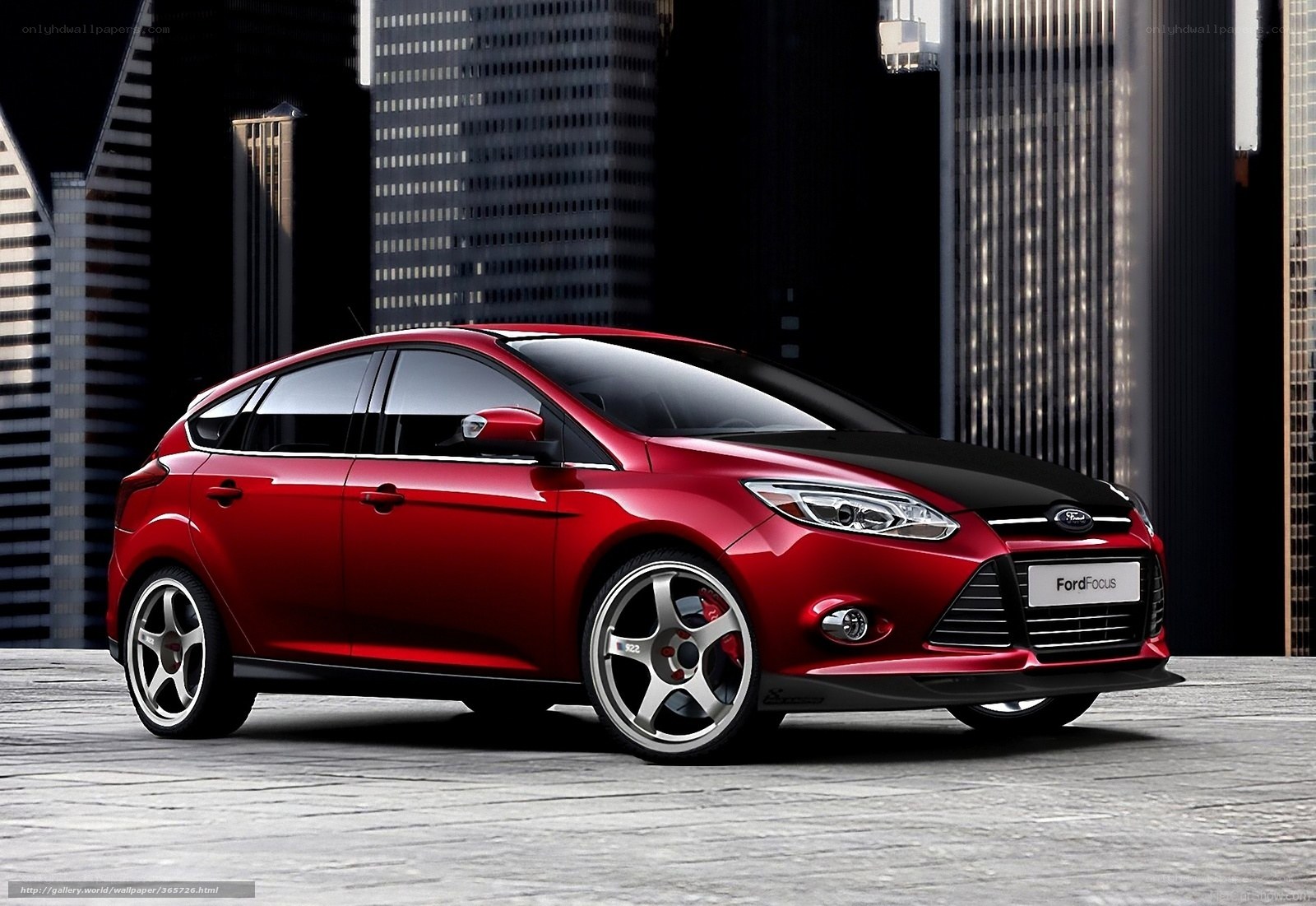 Red Ford Focus hatchback