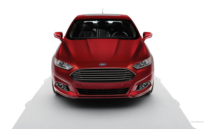 red ford fusion sedan
