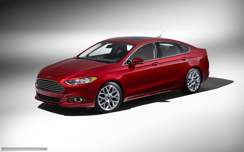 Red Ford Fusion Sedan — Neutral, Photograph