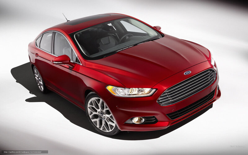 Red Ford Fusion Sedan — Neutral