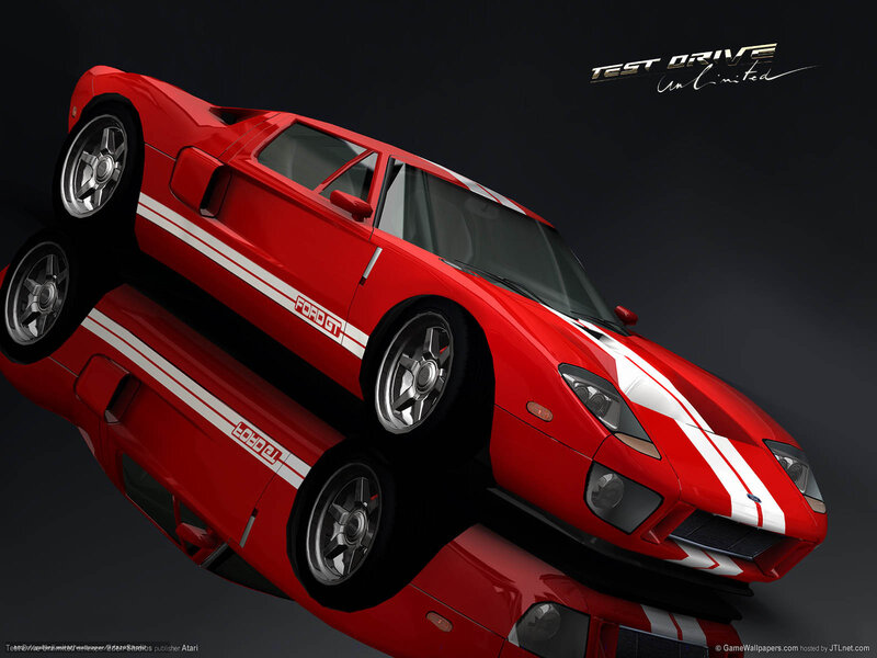 Red Ford GT car in Test Drive Unlimited