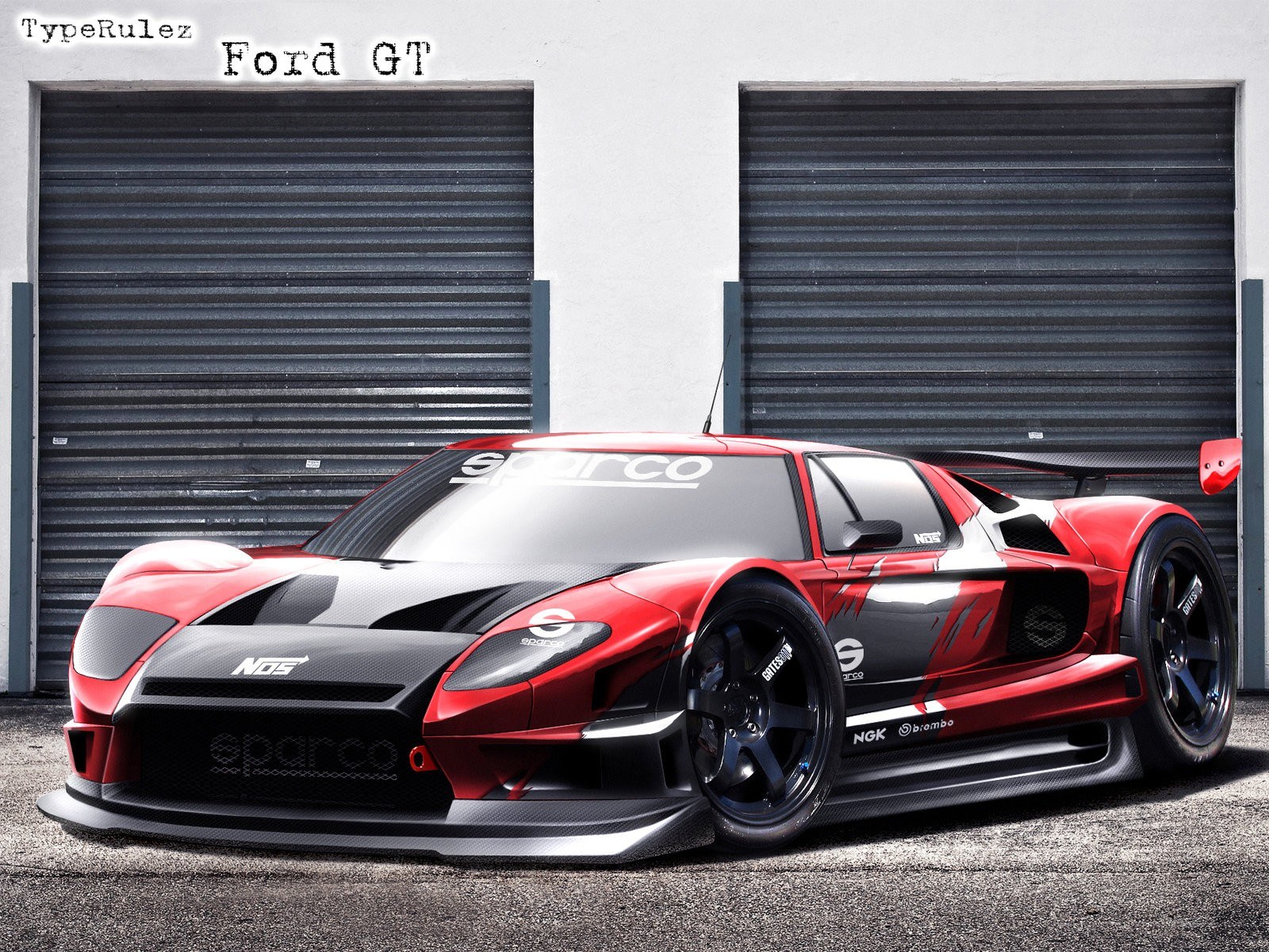 Red Ford GT race car