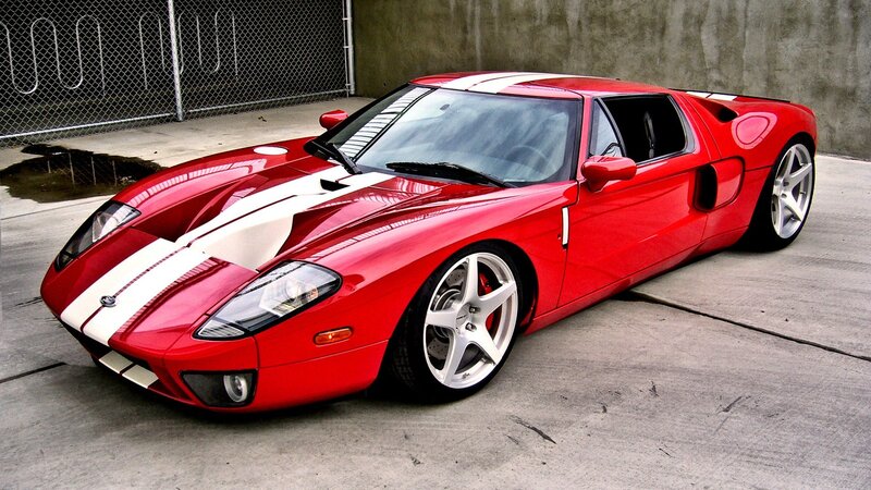 Red Ford GT sports car