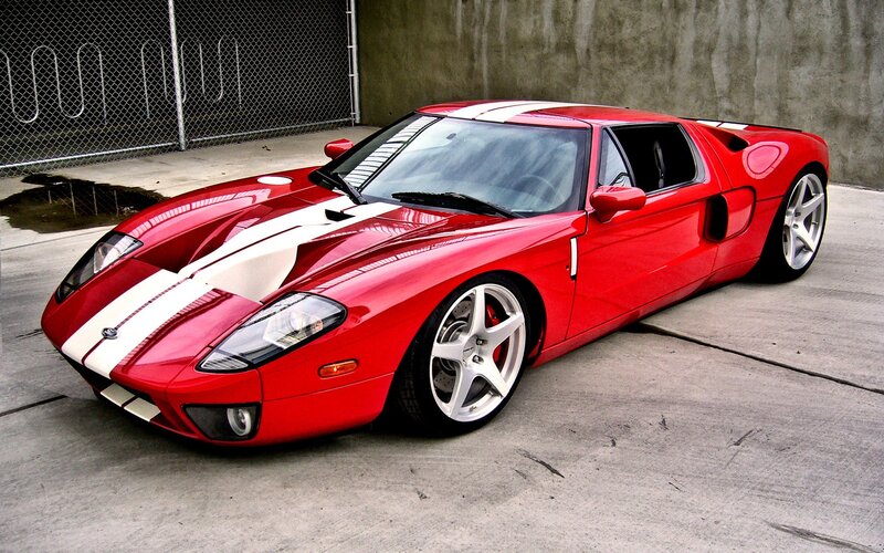 Red Ford GT sports car
