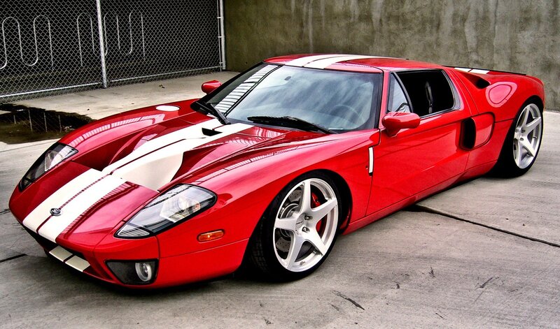 Red Ford GT sports car