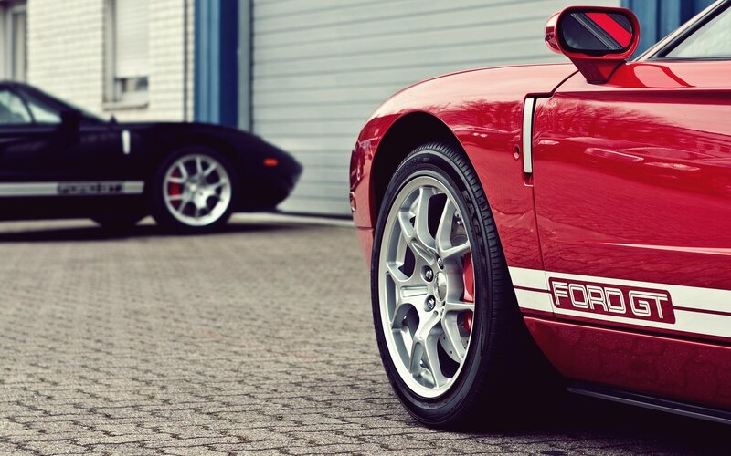 Red Ford GT sports car