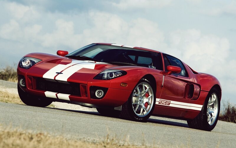 Red Ford GT sports car
