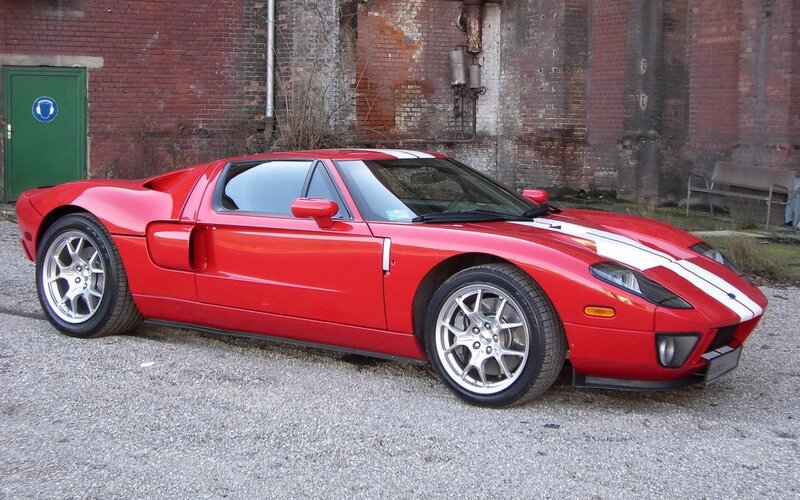 Red Ford GT sports car
