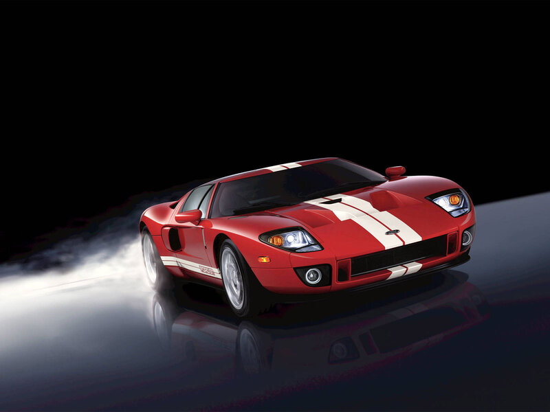 Red Ford GT sports car