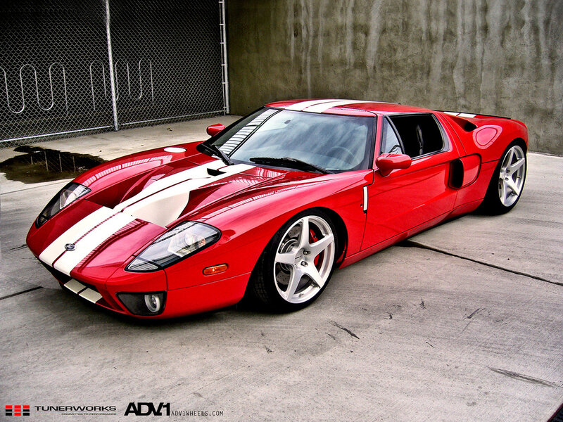 Red Ford GT sports car