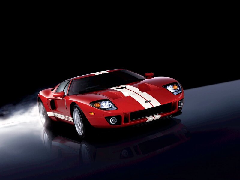 Red Ford GT sports car