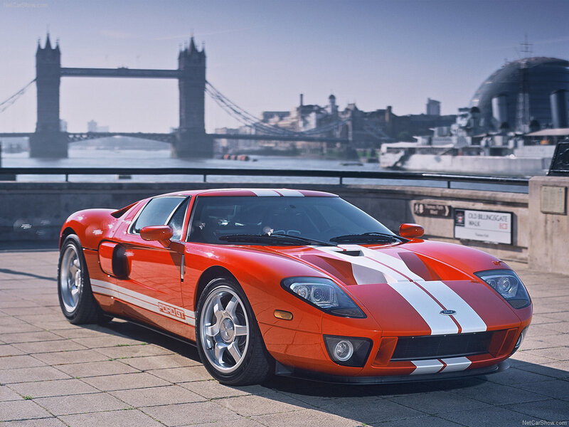 Red Ford Gt Sports Car — Dramatic