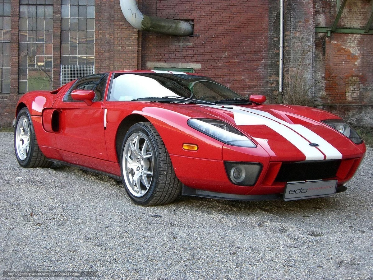 Red Ford GT sports car