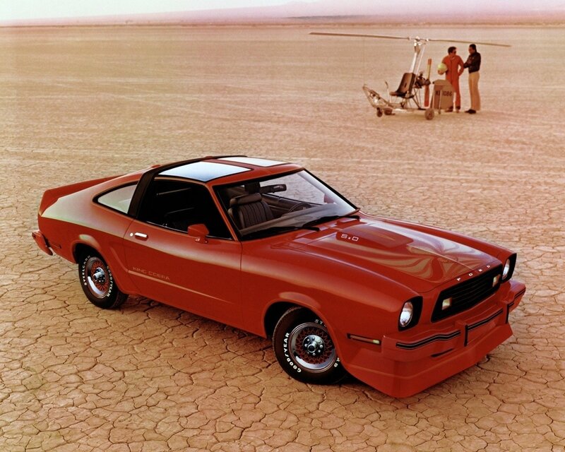Red Ford King Cobra in desert