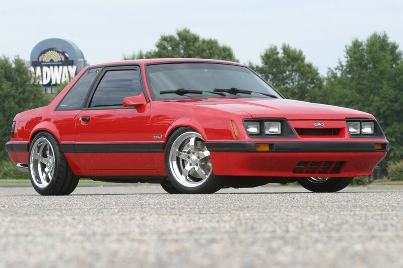 Red Ford Mustang — Calm, Afternoon, Photograph