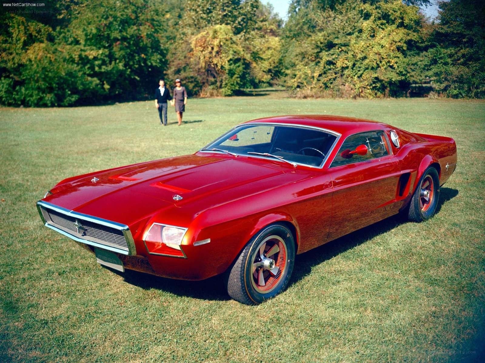 Red Ford Mustang Concept Car