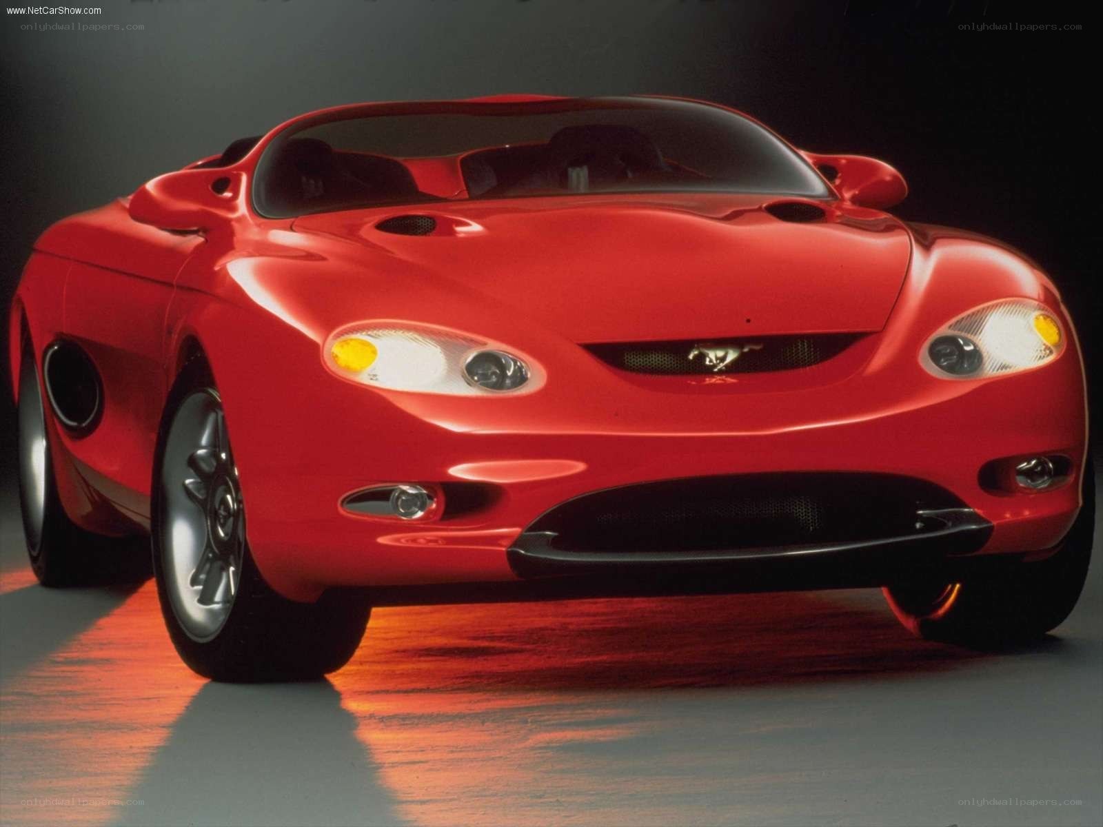 Red Ford Mustang Concept Car