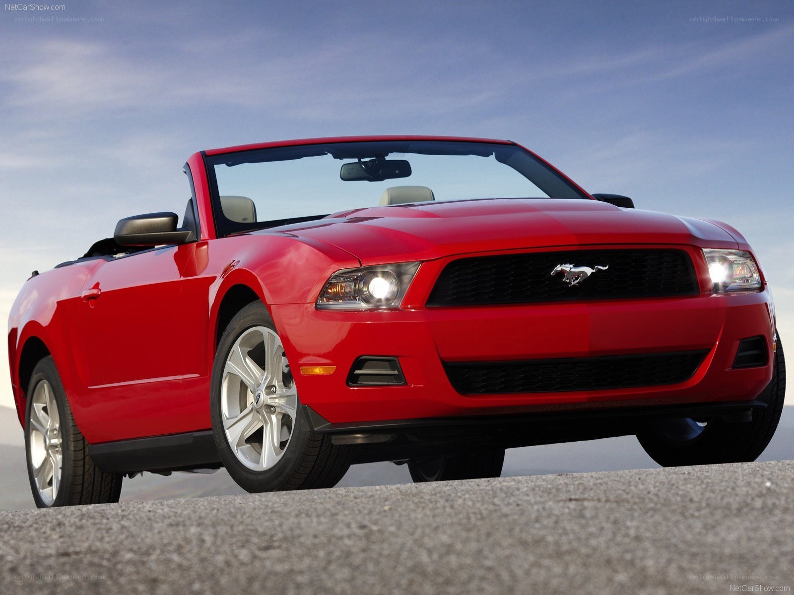 Red Ford Mustang Convertible