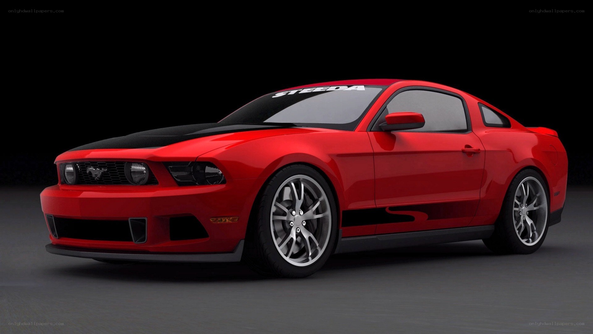 red ford mustang coupe