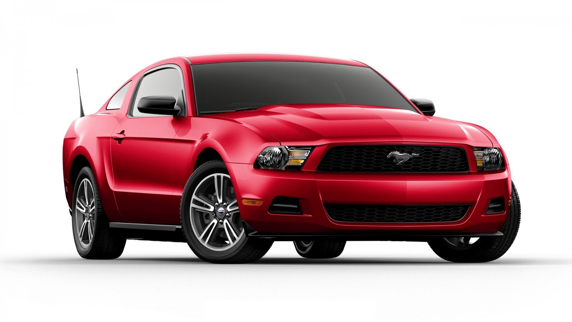 Red Ford Mustang coupe