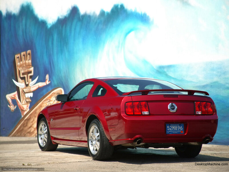 Red Ford Mustang — Dramatic, Afternoon, Photograph