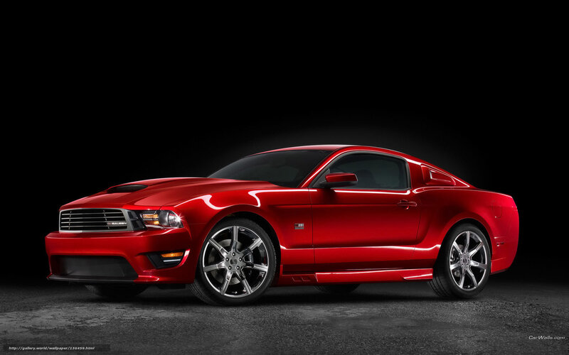Red Ford Mustang — Dramatic, Photograph, Car, Wheel