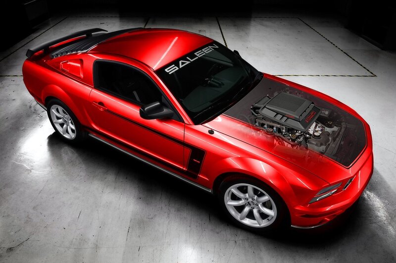 Red Ford Mustang — Dramatic, Photograph