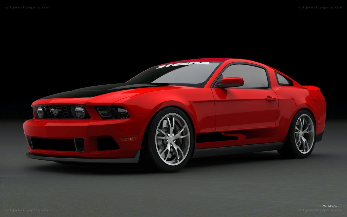 Red Ford Mustang GT